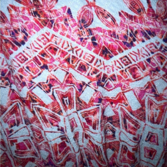 FREE PEOPLE Simone Batik Print Drop Waist Mini Racerback Dress Pink Size XS - Picture 2 of 5